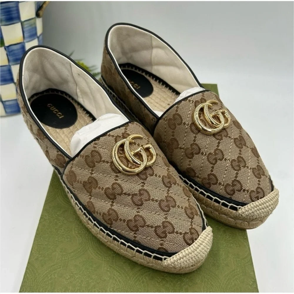 Gucci, GG Supreme canvas Espadrilles size 40.5 made in Italy